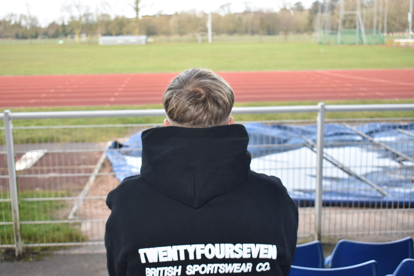 TWENTYFOURSEVEN BRITISH SPORTSWEAR HOODIE - JET BLACK