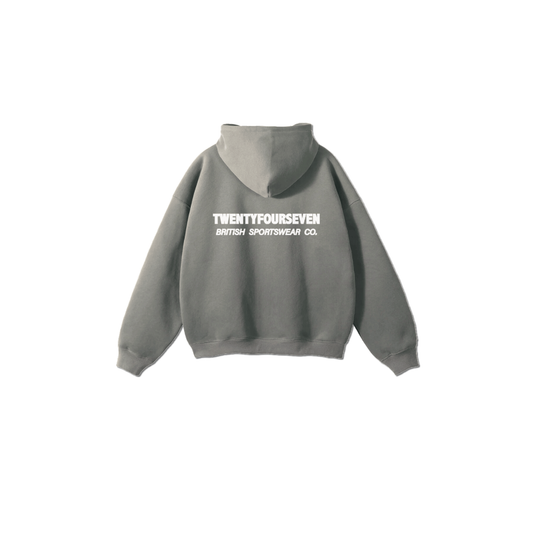 TWENTYFOURSEVEN BRITISH SPORTSWEAR HOODIE - GREY
