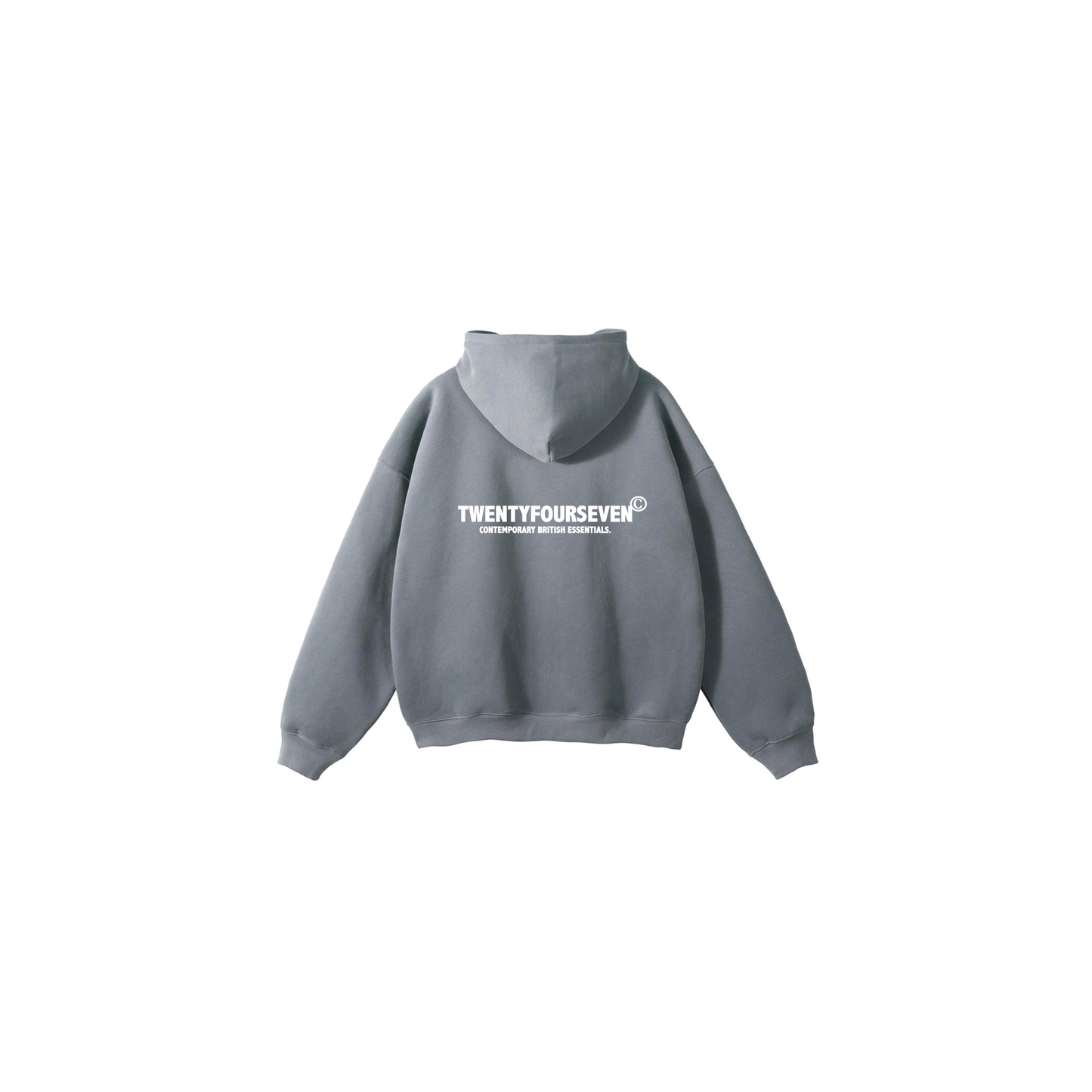 TWENTYFOURSEVEN ‘BOLDS’ HEAVYWEIGHT HOODIE - ASH GREY