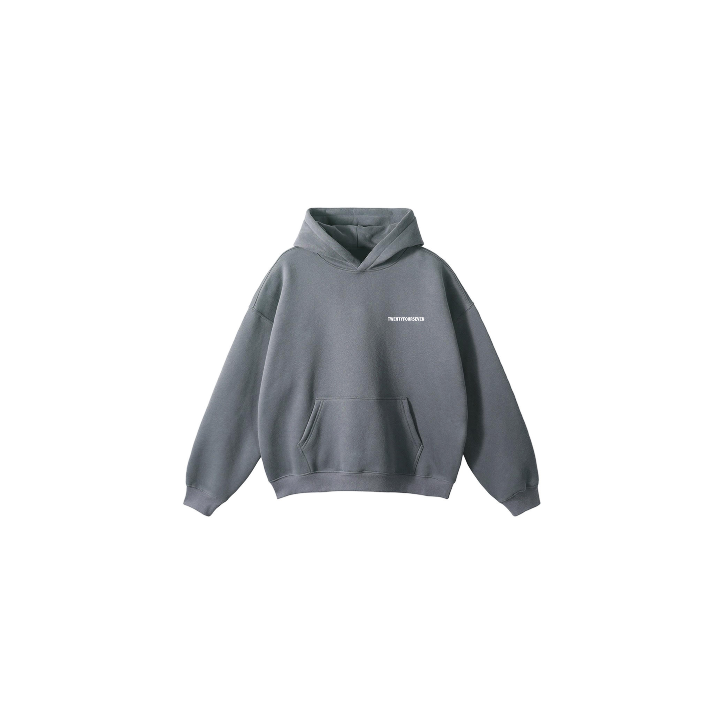 TWENTYFOURSEVEN ‘BOLDS’ HEAVYWEIGHT HOODIE - ASH GREY