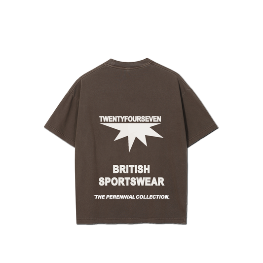 TWENTYFOURSEVEN WASHED COFFEE PERENNIAL COLLECTION T-SHIRT