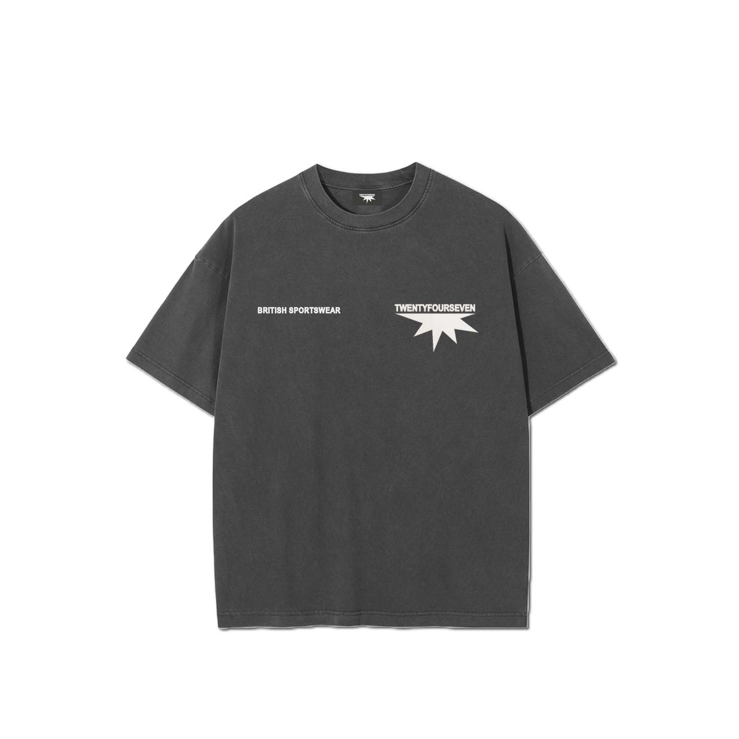 TWENTYFOURSEVEN WASHED GREY PERENNIAL COLLECTION T-SHIRT