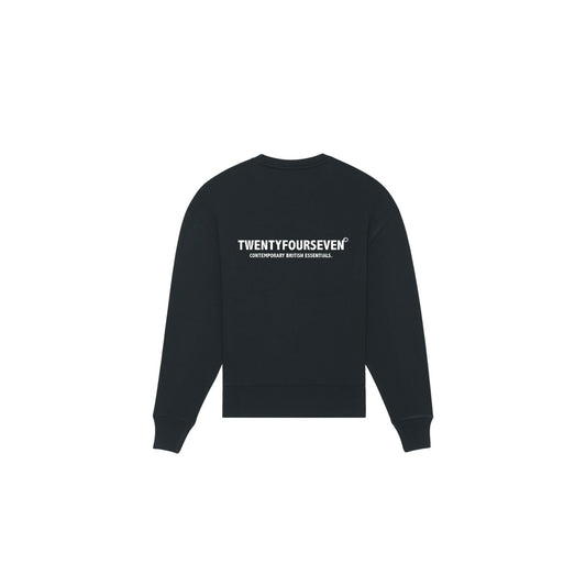TWENTYFOURSEVEN ‘BOLDS’ HEAVYWEIGHT SWEATER - BLACK
