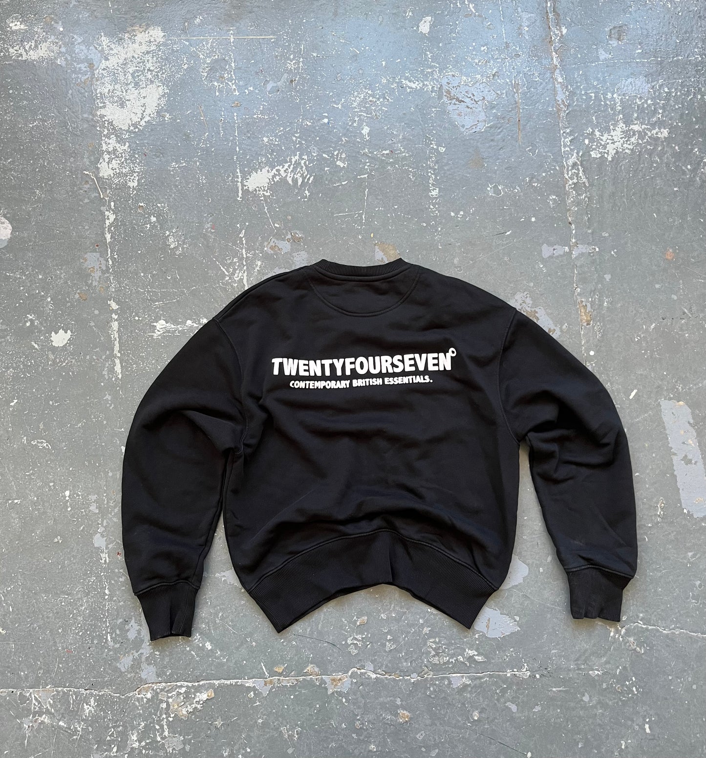TWENTYFOURSEVEN ‘BOLDS’ HEAVYWEIGHT SWEATER - BLACK