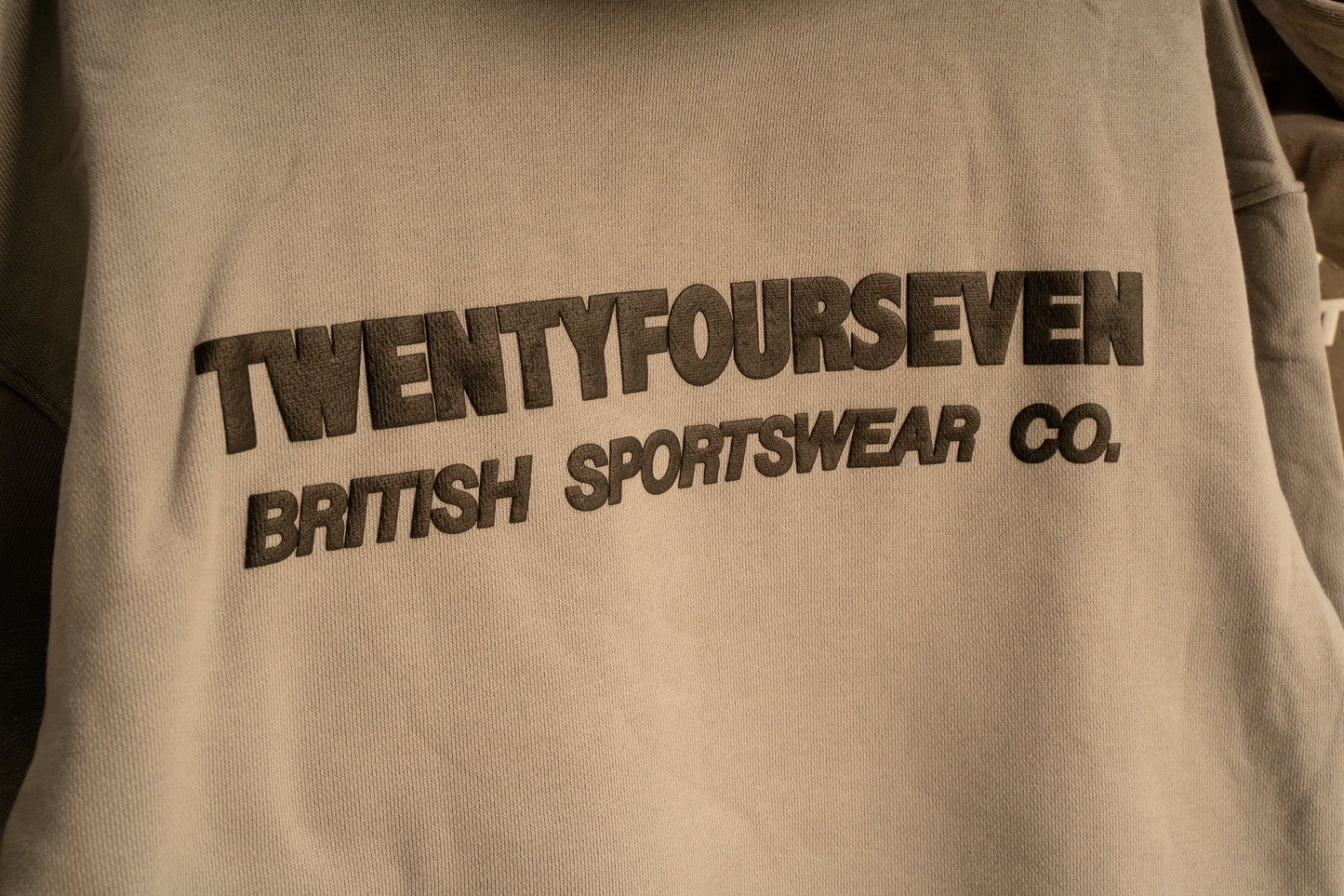 TWENTYFOURSEVEN BRITISH SPORTSWEAR HOODIE - GREY MARL