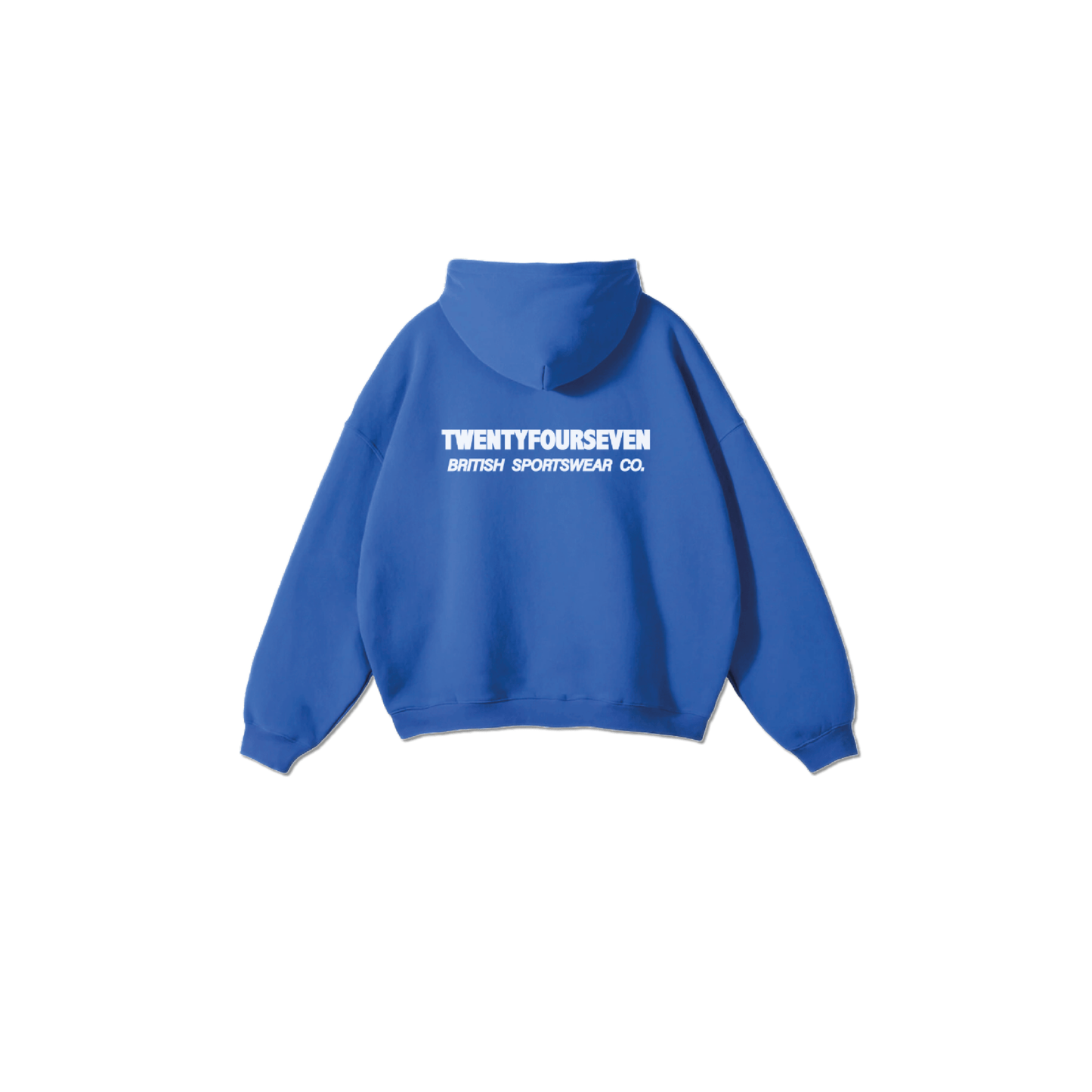 TWENTYFOURSEVEN BRITISH SPORTSWEAR HOODIE - COBALT BLUE