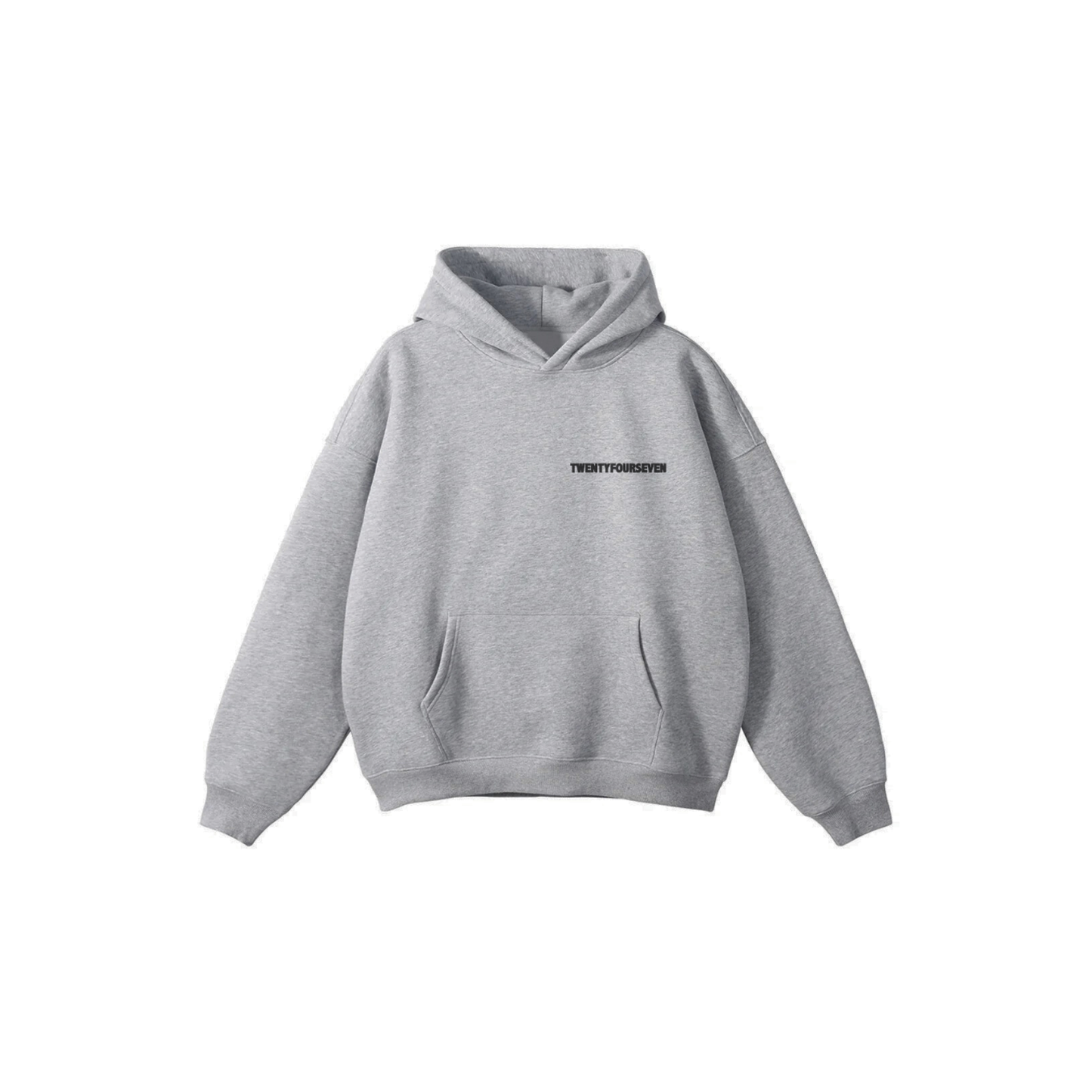 TWENTYFOURSEVEN BRITISH SPORTSWEAR HOODIE - GREY MARL