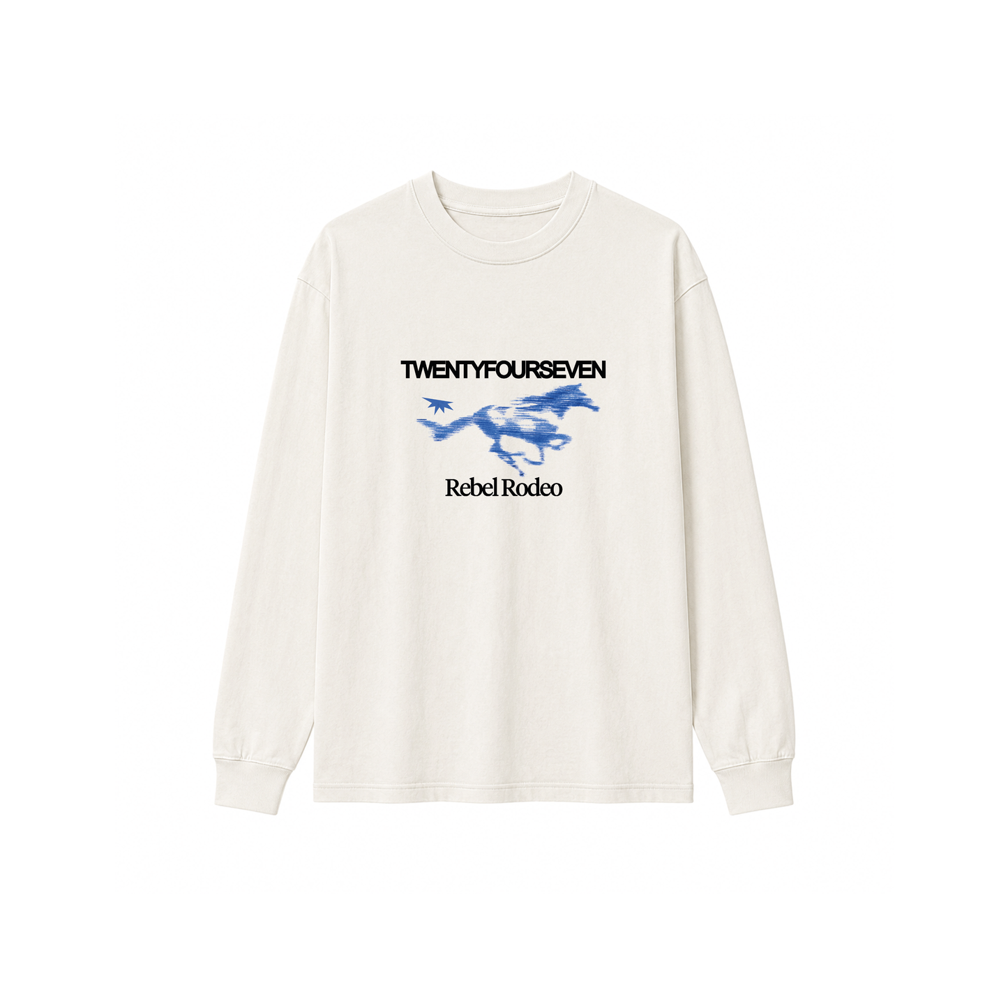 REBEL RODEO LONG SLEEVE T-SHIRT - CHALK